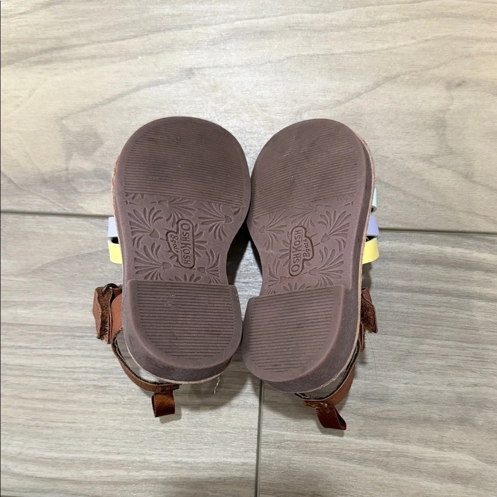 Stylish Brown Kids Sandals with Multicolor Straps